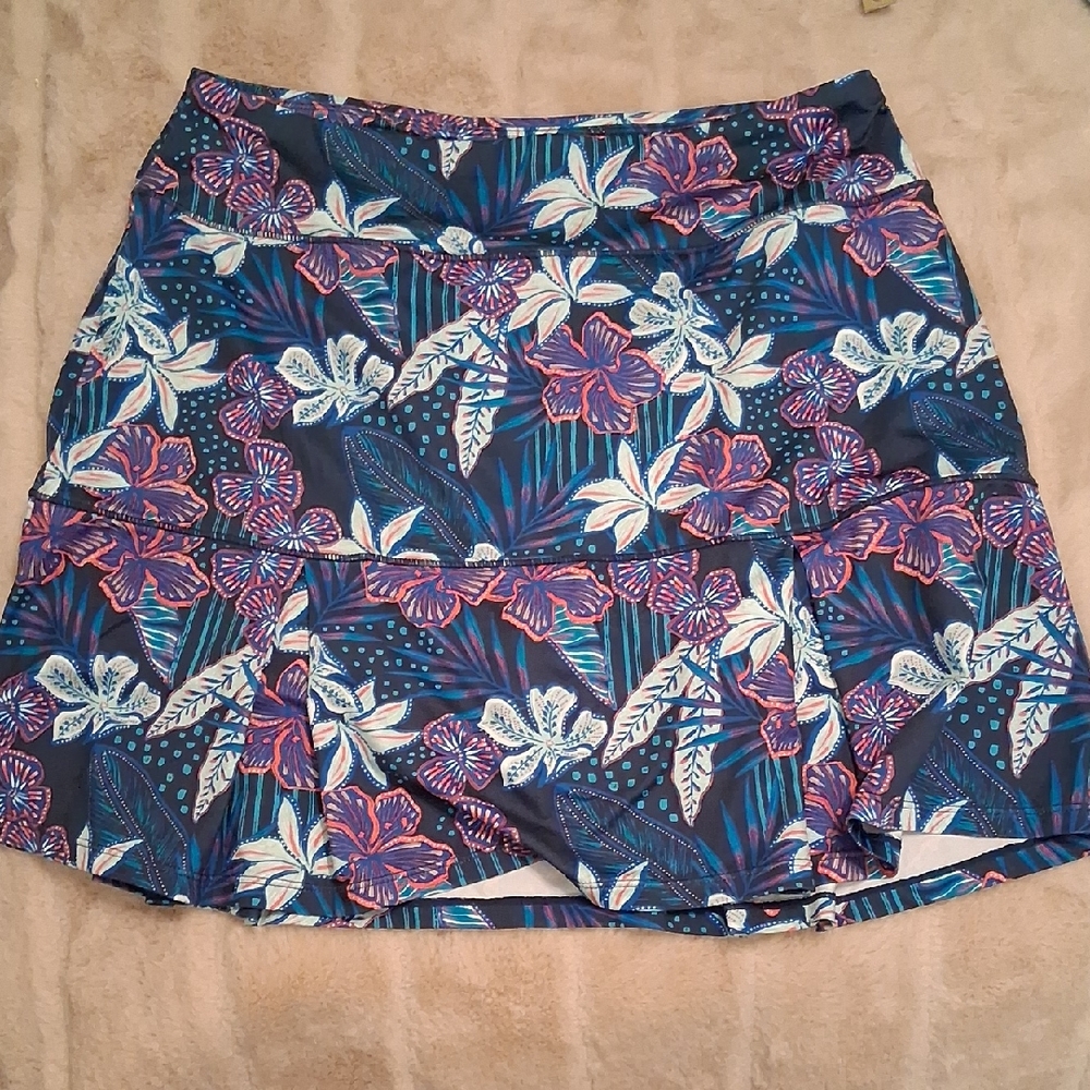 Reel Legends Women's Swim Mini - Blue and Pink Floral